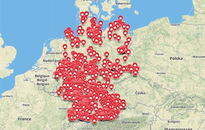 Einkaufsmöglichkeiten: Deutschlandkarte zählt über 1.000 Einträge – Neu: Liste europäischer Online-Shops verfügbar