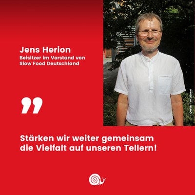 Geschmacksvielfalt sinnlich erfahren - ein Standpunkt von Jens Herion