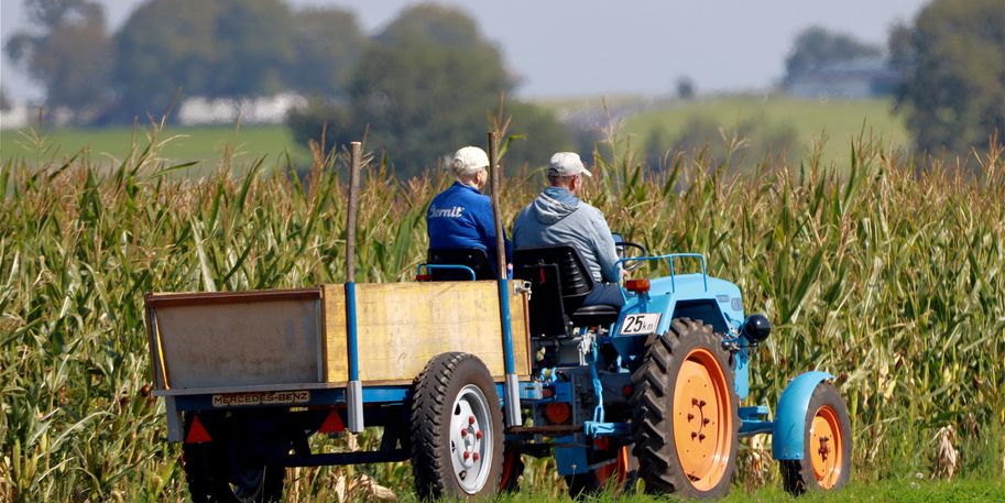 Bauern auf Traktor (c) Pixabay_wfranz.jpg