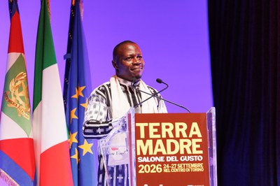 Terra-Madre-Eröffnungsrede von Slow-Food-Präsident Edward Mukiibi