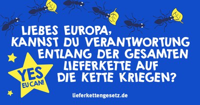 #yesEUcan: Bündnis startet neue Kampagne für EU-Lieferkettengesetz