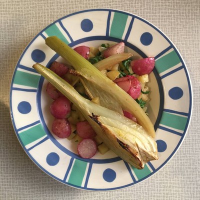 Kartoffelrisotto mit Radieschen & Fenchel