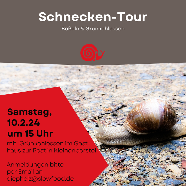 Slow Food Schnecken-Tour am 10.2.24