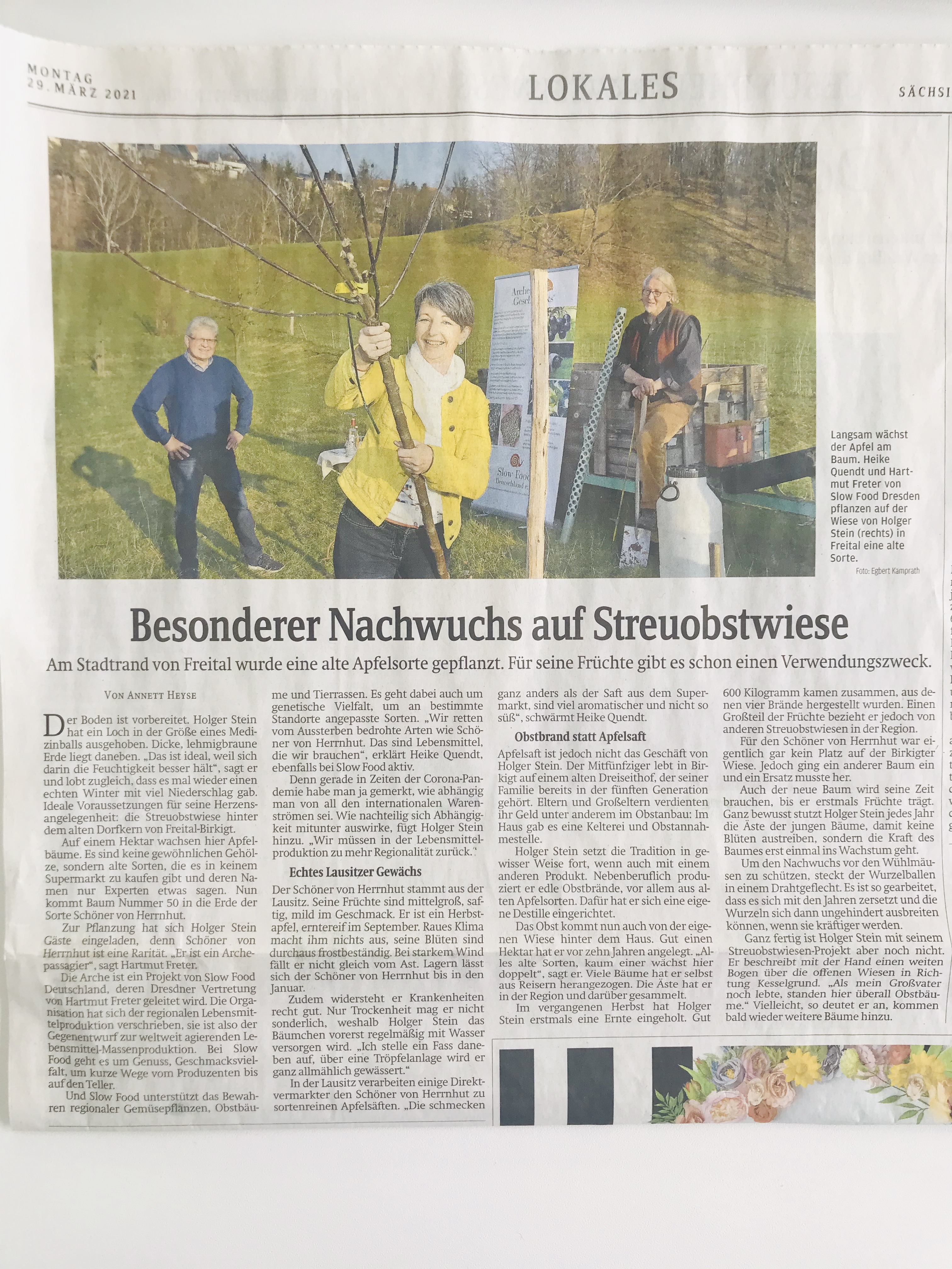 Pressemitteilung Sächsische Zeitung 29.3.2021