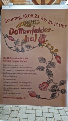 18.06.2023 Infostand vom Convivium Slowfood Frankfurt auf dem Hoffest Dottenfelderhof