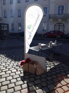 Slowfood Saarland auf dem Wochenmarkt