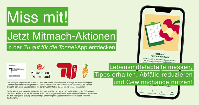 Miss mit! – für weniger Lebensmittelabfälle zuhause!