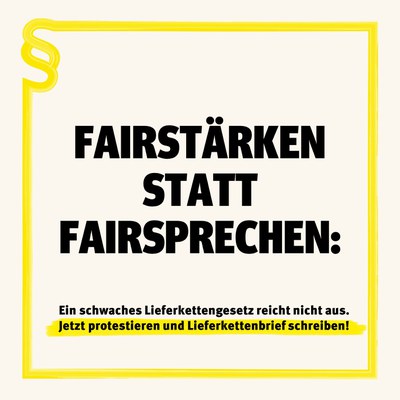 Lieferkettenbrief Lieferkettenbrief